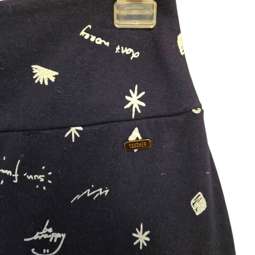 Yeezer Nautical Navy Skirt with White Sea Theme Designs - Picture 2 of 3